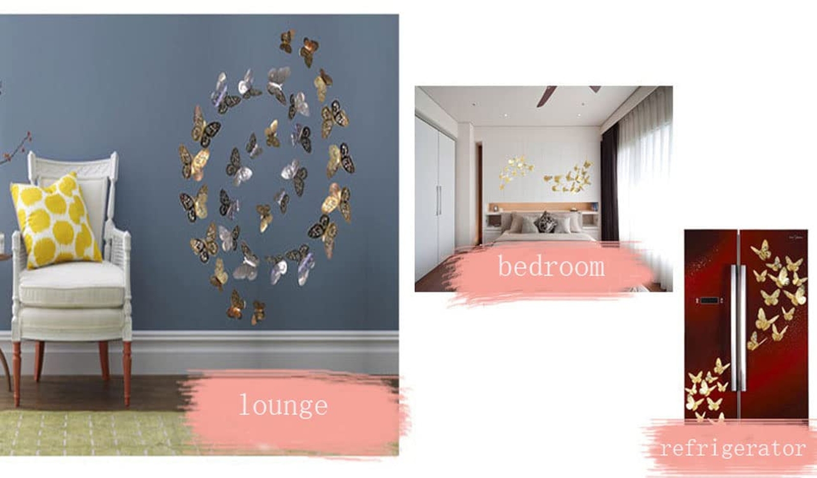 12PCS 3D Hollow-Out Butterfly Wall Sticker Elegant Murals Wall Decal Wall Sti…
