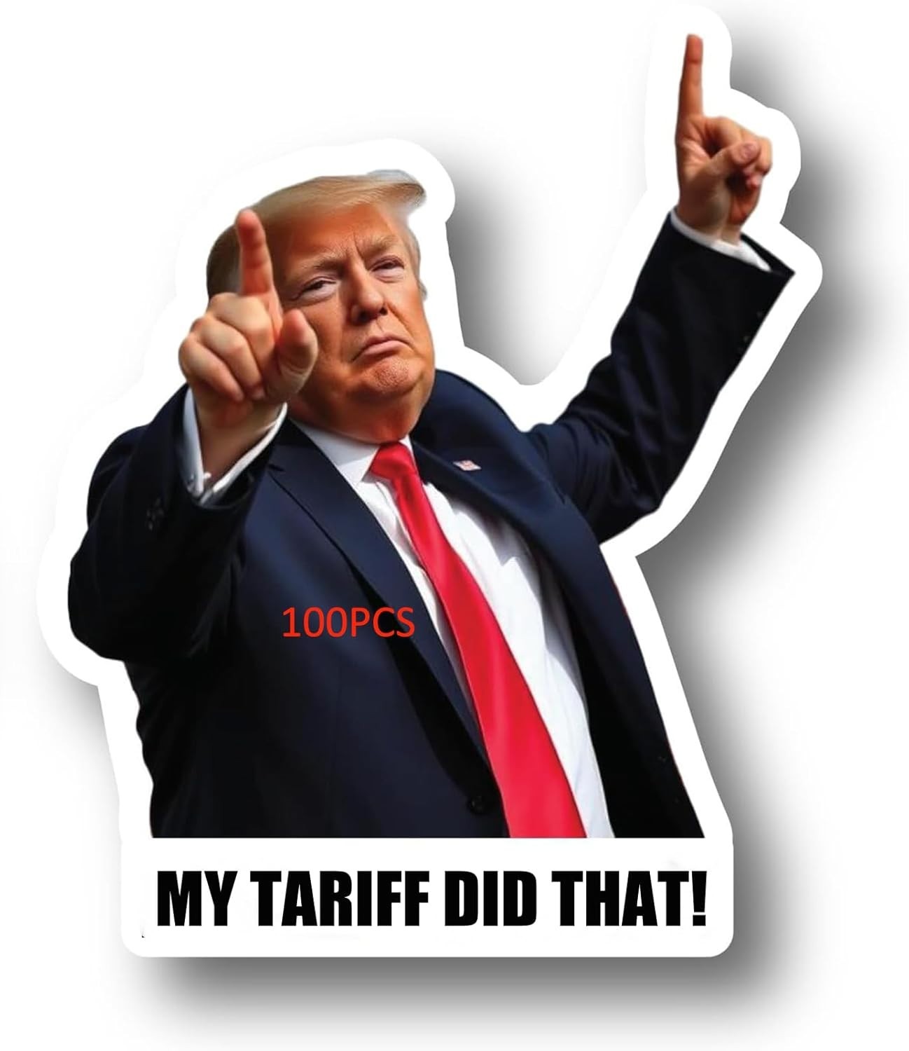 100PCS Trump “My Tariff Did That” Stickers Gas Pump Meme Funny Waterproof Vinyl