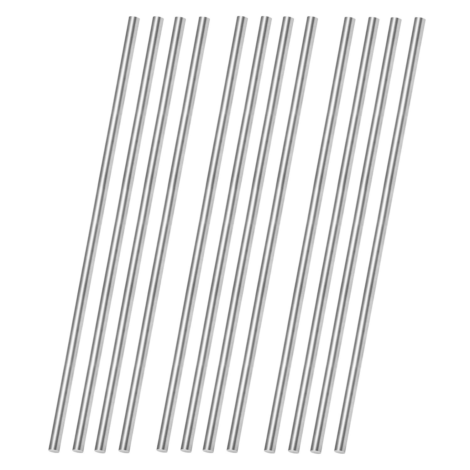12 Pcs 304 Stainless Steel round Rod,Phiowocx 1/8” X 12” Metal Solid Shaft Rods