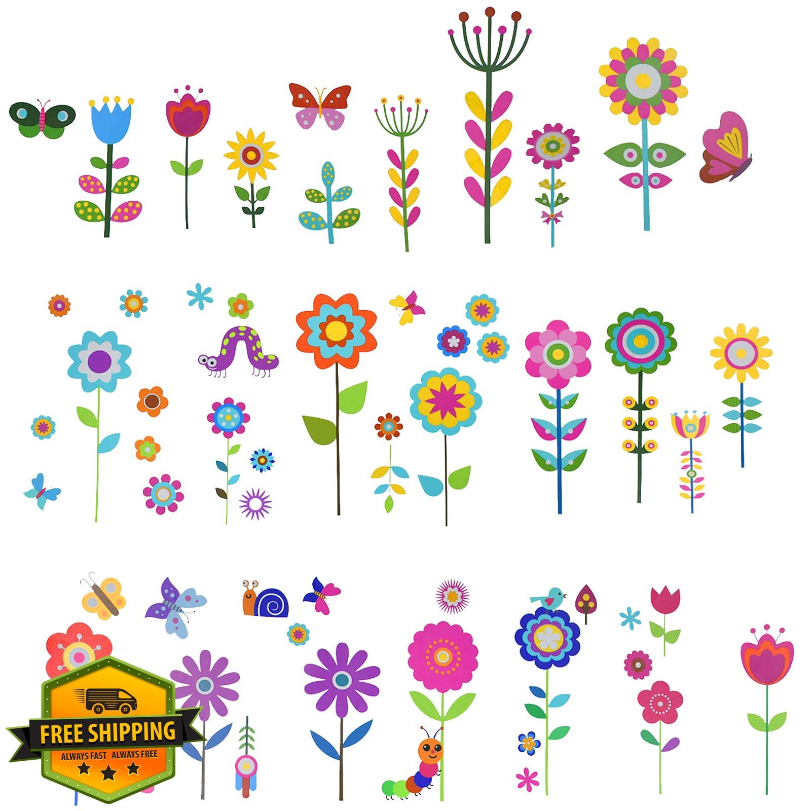 Maydahui Garden Flower Wall Decals