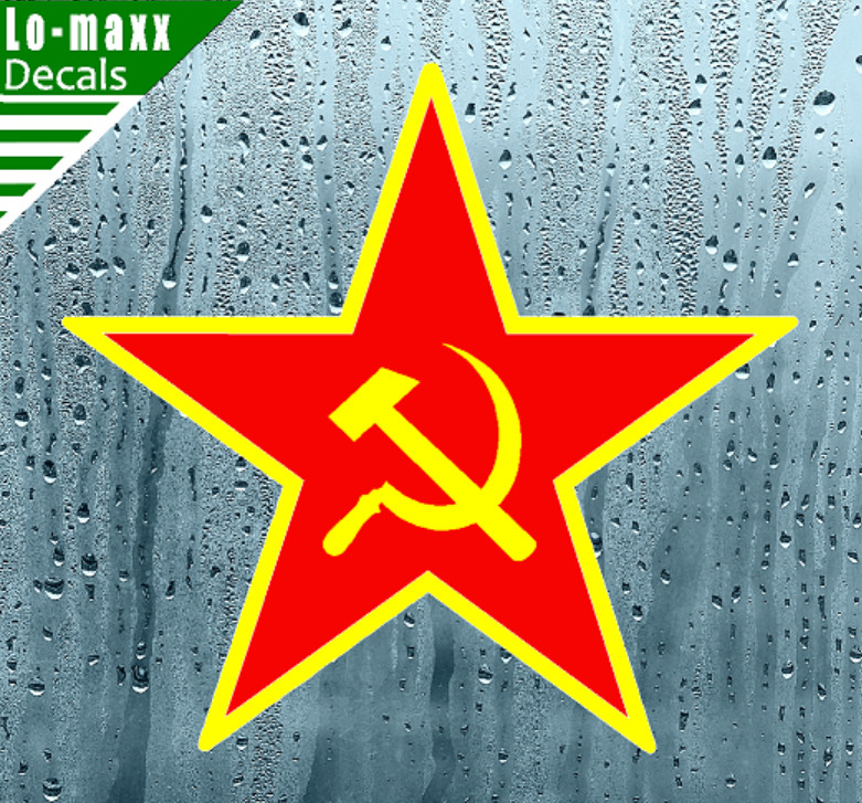 Soviet Union CCCP Hammer & Sickle Star Superior Quality Printed Vinyl Sticker