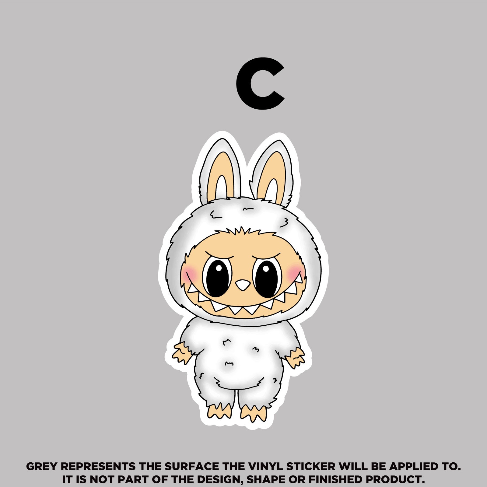 Labubu Vinyl Stickers – Waterproof, Scratch‑Proof, Dishwasher Safe Decals
