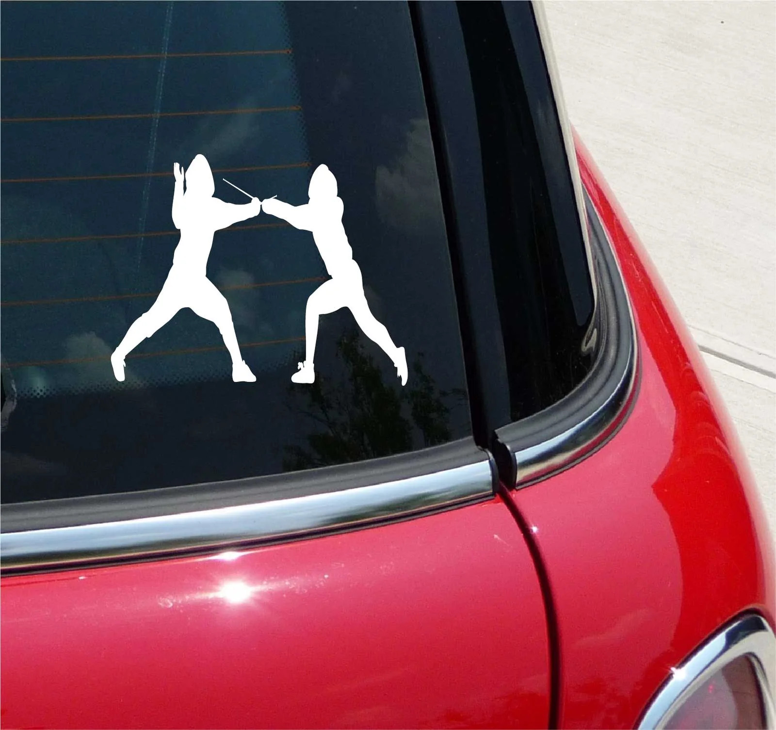 FENCING FENCER FOIL OLYMPIC GRAPHIC DECAL STICKER ART CAR WALL DECOR