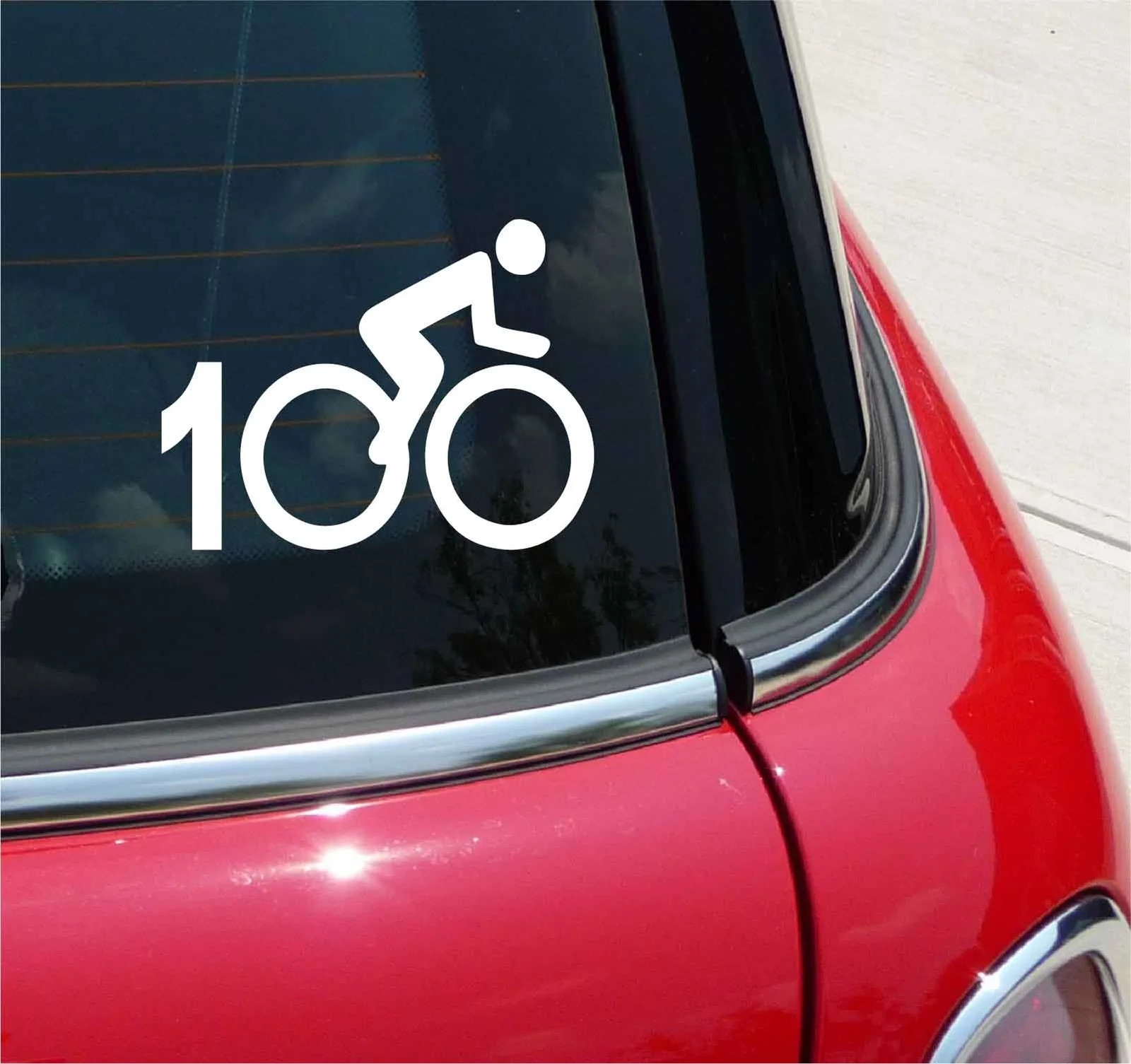 CENTURY RIDE 100 MILE MALE DECAL STICKER BICYCLE CLUB FITNESS COMPETITION RACE