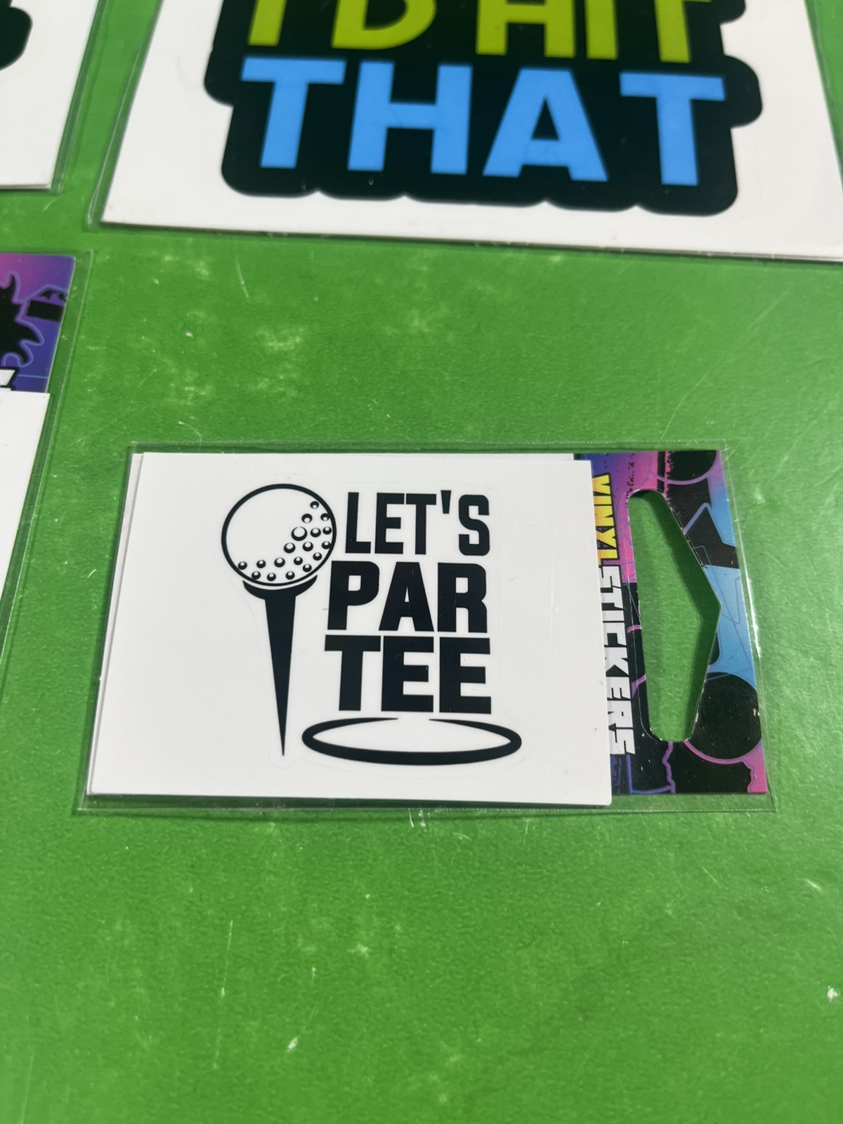 I'D HIT THAT Golf Vinyl Sticker 4.25in x 4in Lot Of 3 Plus Small Sticker Bonus