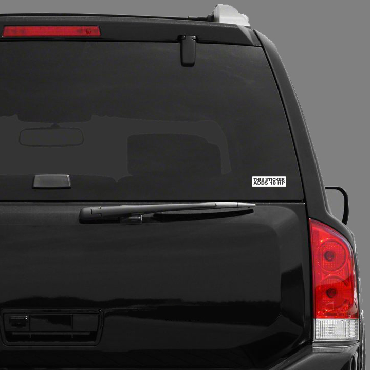 This Sticker Adds 10 HP 7 Inch Vinyl Decal Auto Sticker Multiple Colors Avail