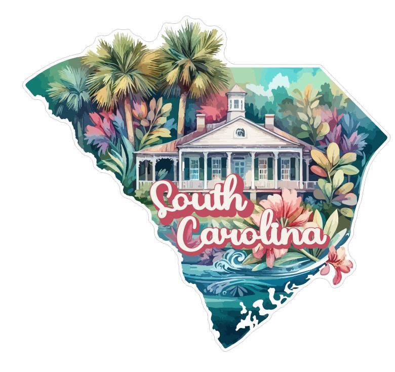 South Carolina Sticker Stickers A267