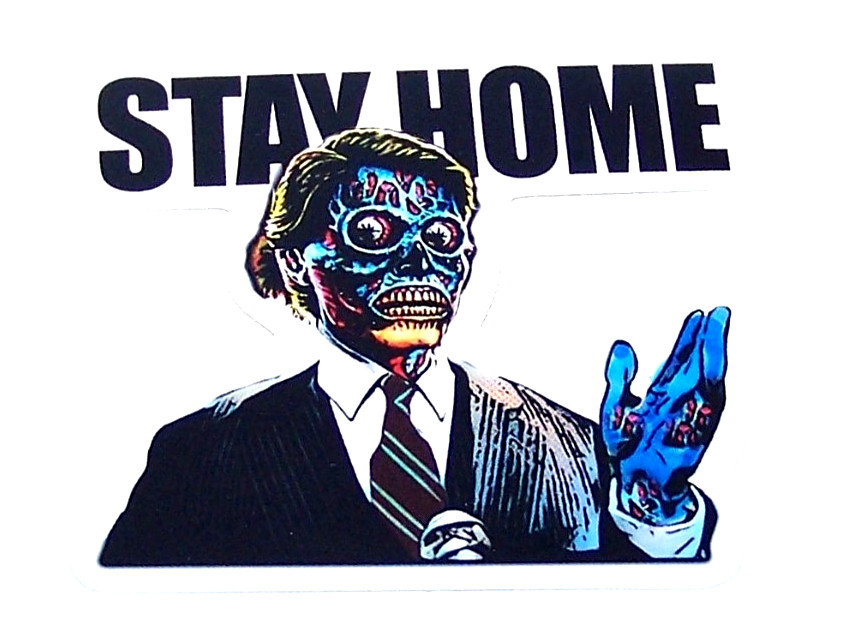 THEY LIVE – Cut Sticker Decal Movie Sci-Fi Horror Aliens Roddy Piper They Live