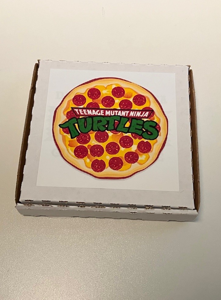 Teenage Mutant Ninja Turtles Mystery Sticker Pack Pizza Box + Coloring Book