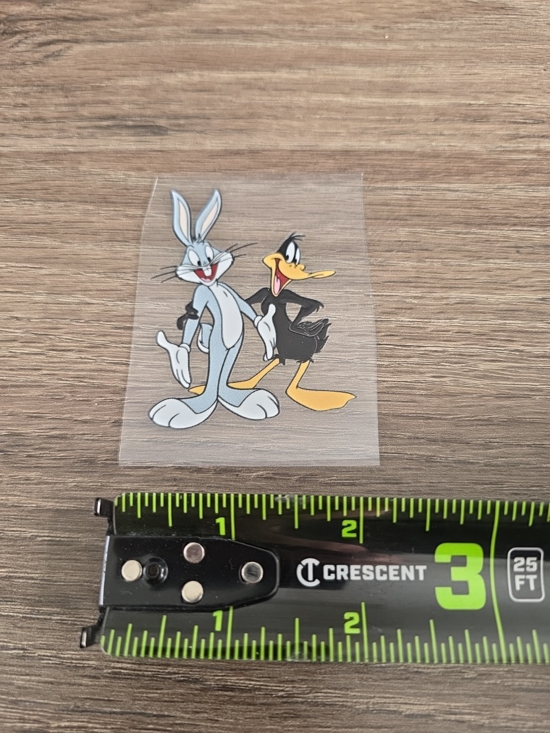 Bugs Bunny And Daffy Duck Retro Vintage Cartoon Raised UV DTF Decal 3in