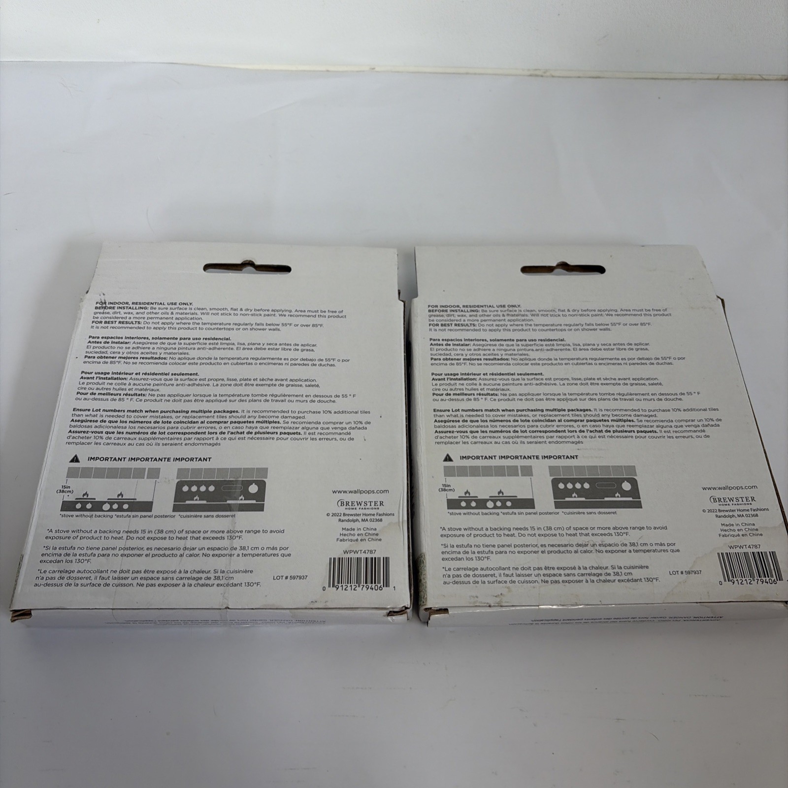 New Wall Pops! Peel and Stick Wall Tiles ISLA 6”X6” 12 Tiles No Mess No Grout