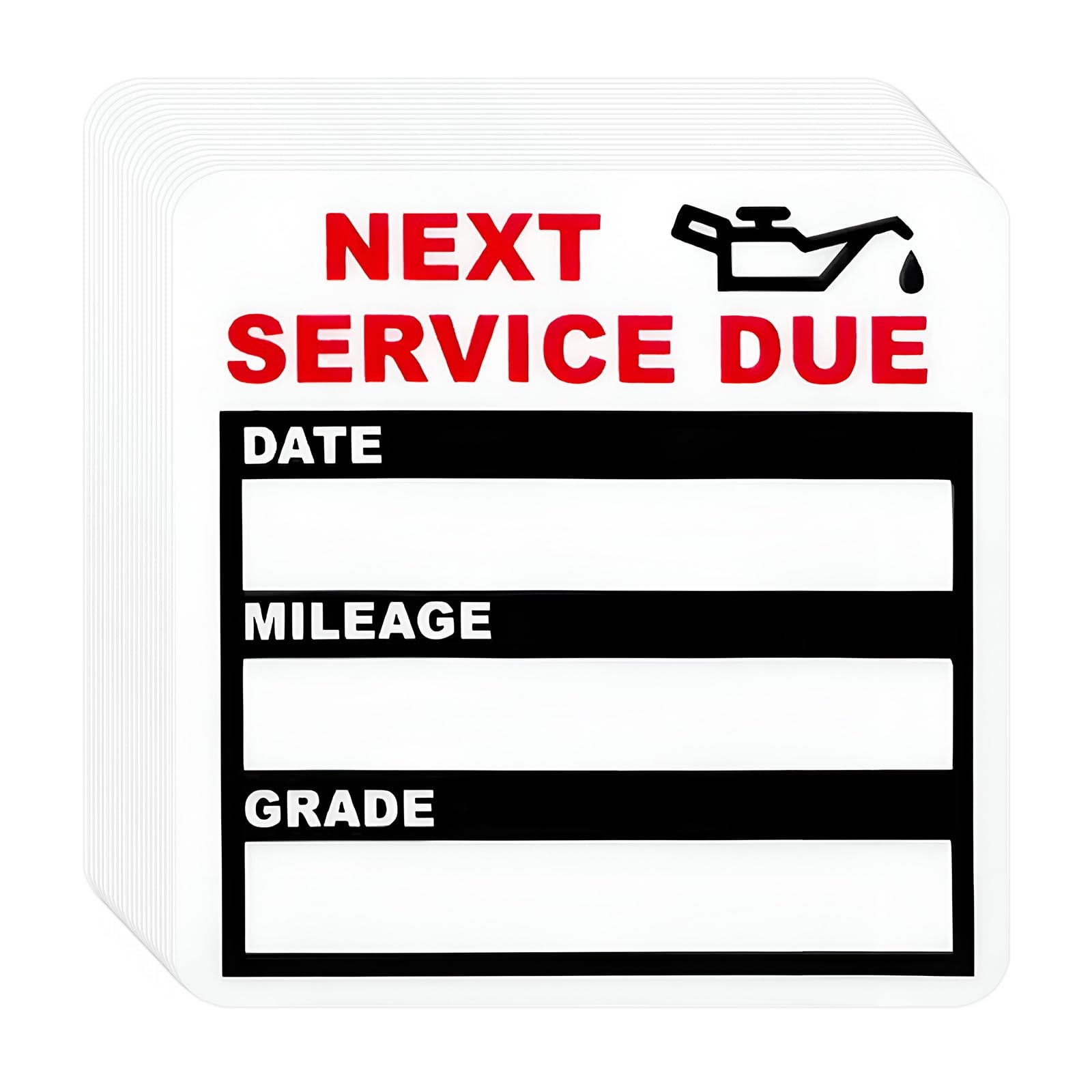 120 PCS Oil Change Stickers, 2×2 Inches Next Service Due Labels Static Cling …