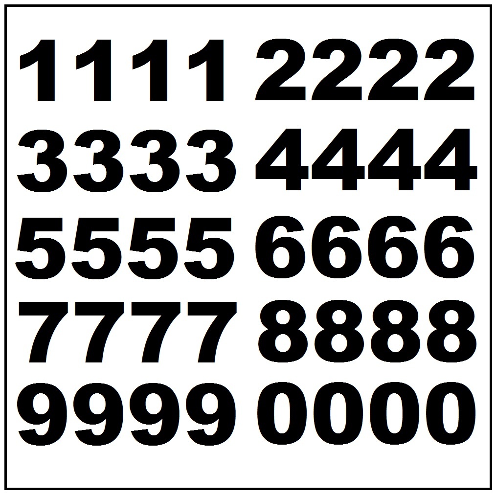 Lot of 40 – 3" Black Vinyl Mailbox, Tool Box, Locker Numbers Decal Stickers
