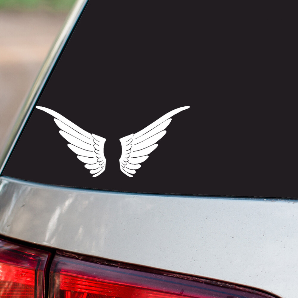 Wings Sticker Angel Wings Religious S8 all chrome & regular vinyl colors