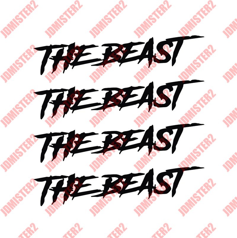 The Beast Decal Laptop Car Truck The Beast Die Cut Vinyl Sticker – Any Size