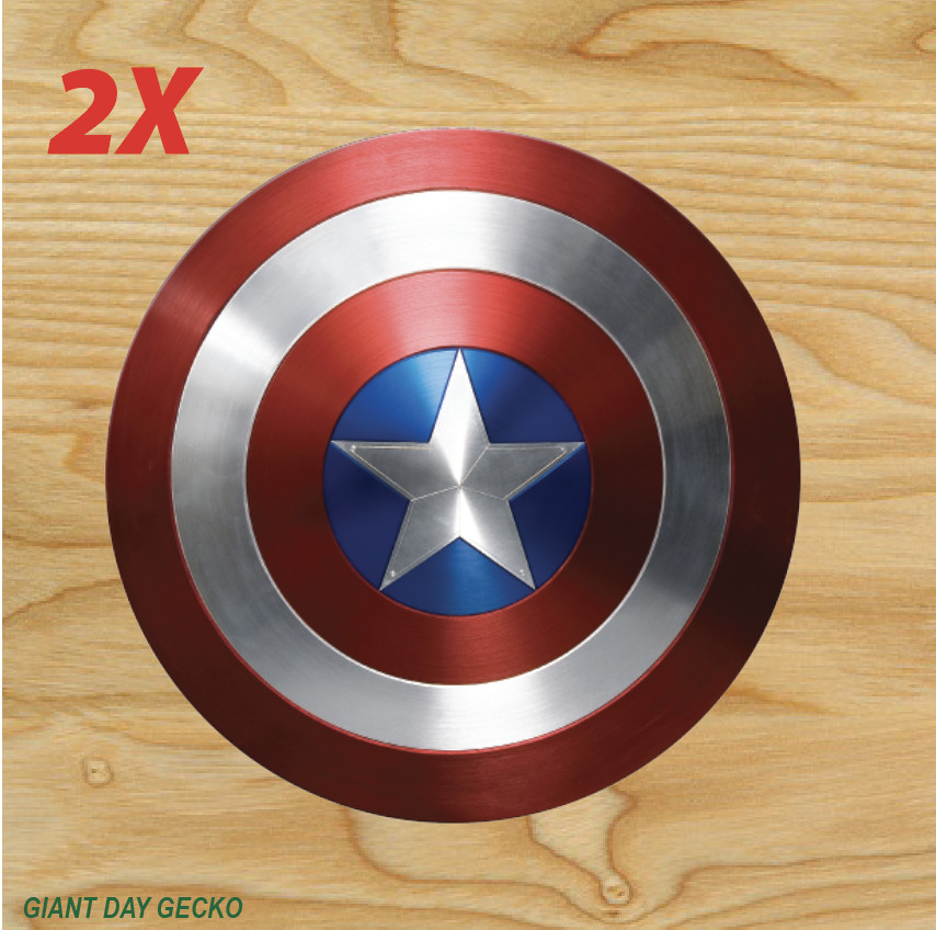 (2) Captain America car Laptop Wall Sticker Decal Avengers End game Shield USA