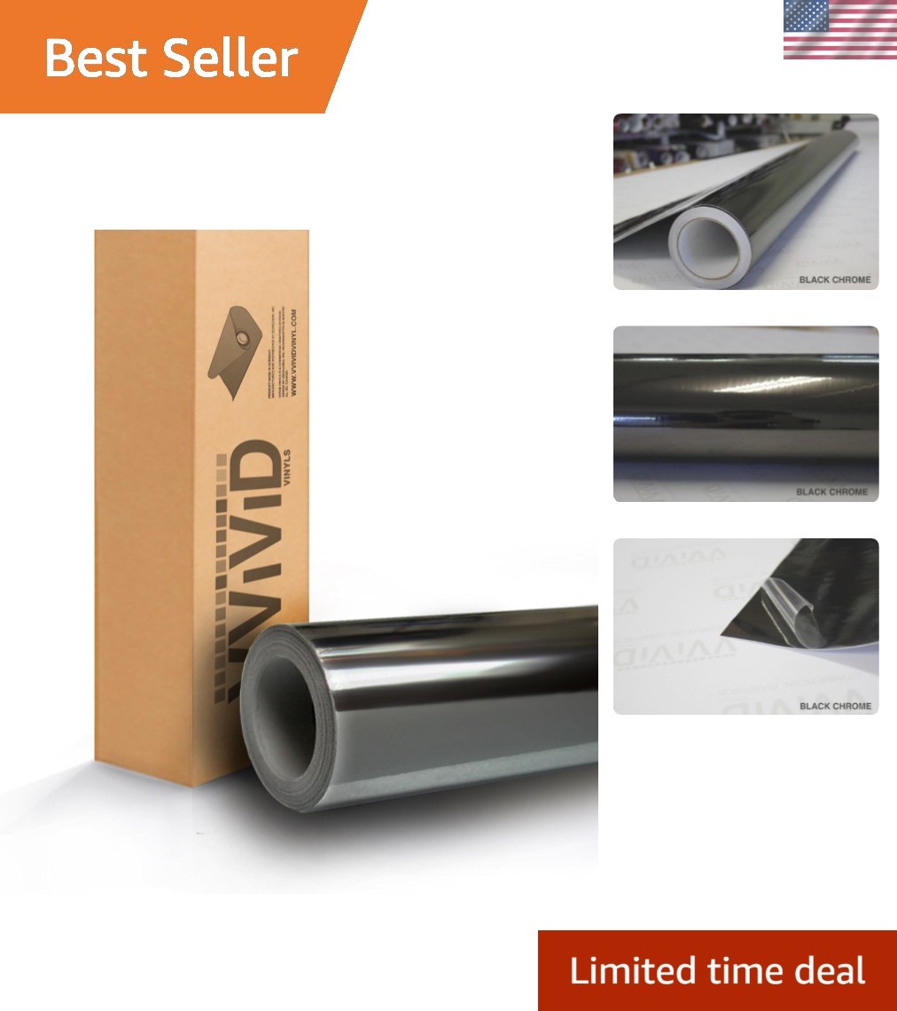 Black Mirror Chrome Vinyl Wrap Self Adhesive Film Air Release Bubble and Air-…