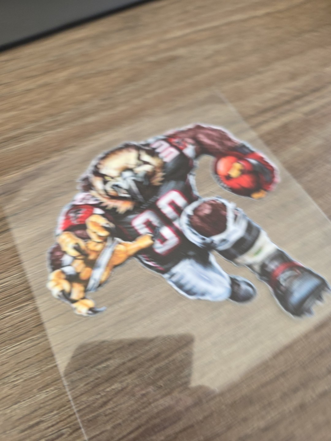 Atlanta Falcons Runninb Football Player Raised UV DTF Decal 4in X 4in Color