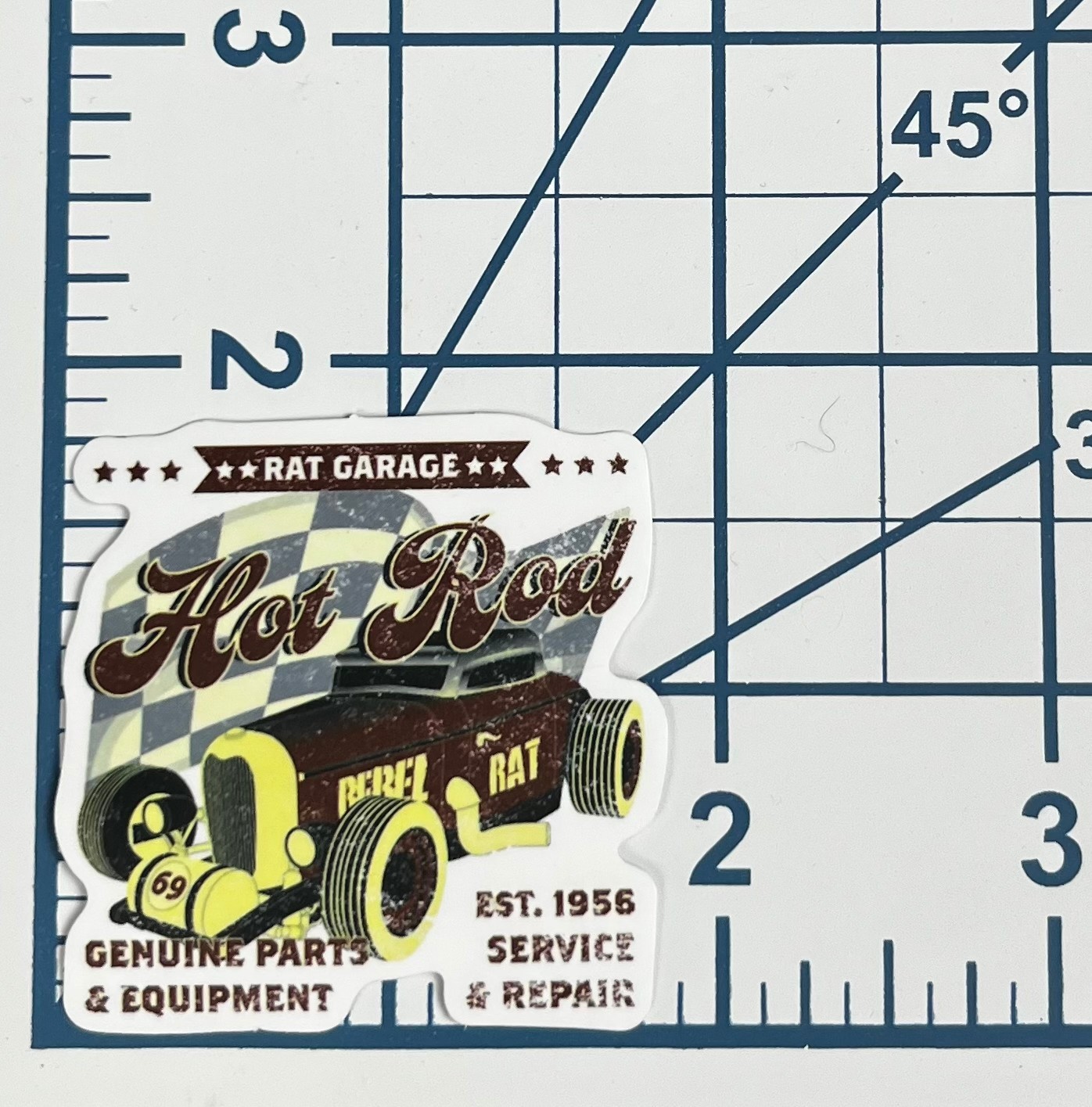 Rat Garage Hot Rod Vinyl Sticker Decal Retro Genuine Parts Service Repair
