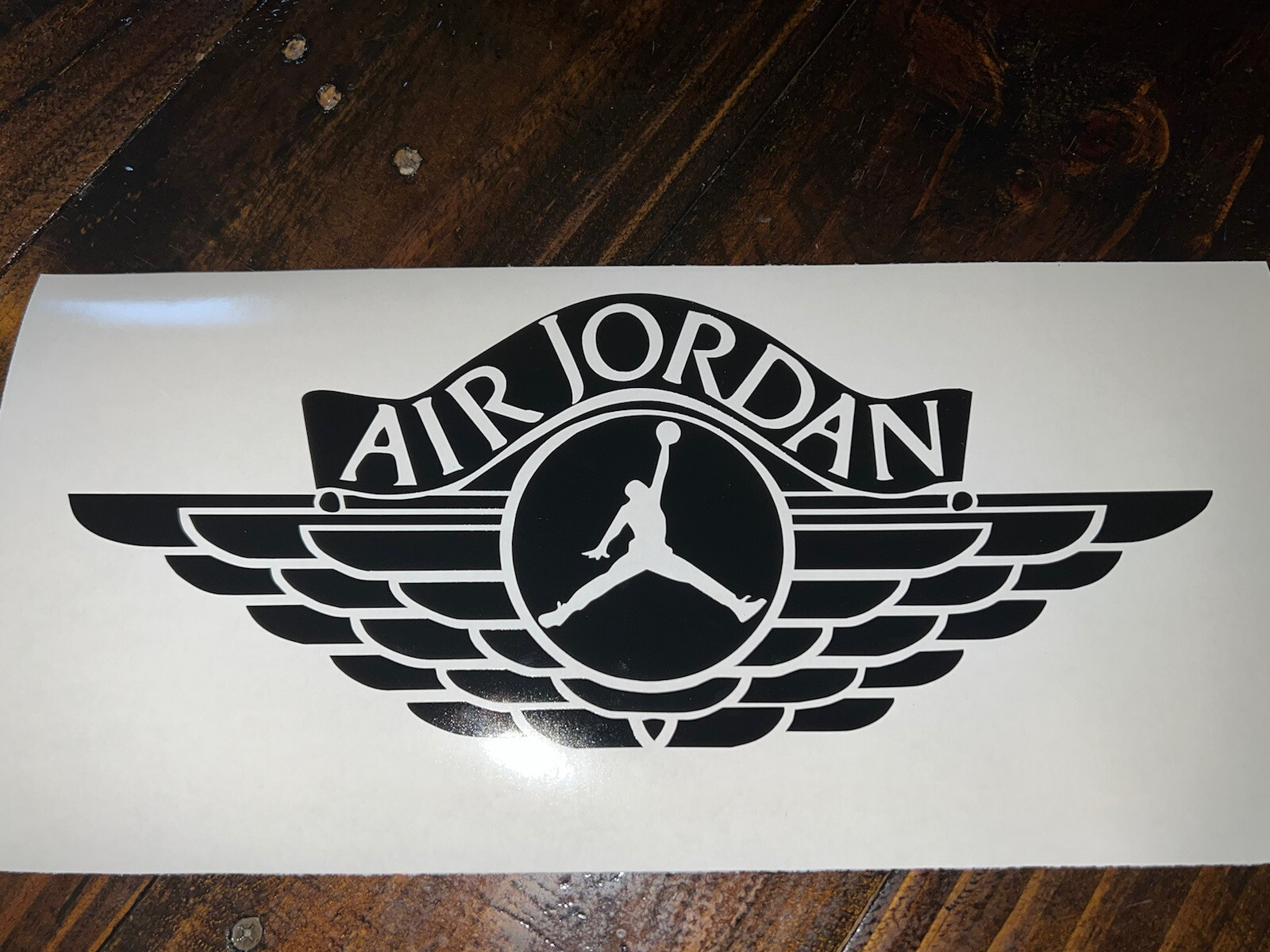 Retro Air Jordan Sticker 12” Black Decal JUMPMAN Vinyl Michael Jordan Nike