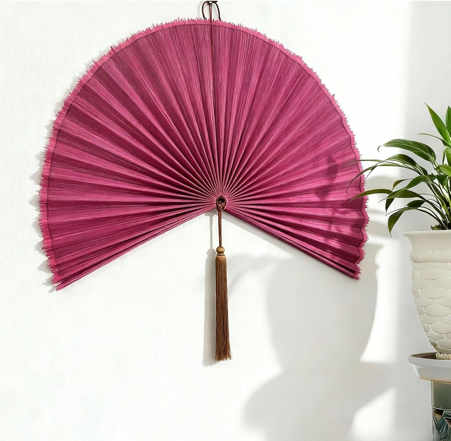 HUGE!! Fan Wall Decor Bamboo Fan Wall Art for Boho Hanging Headboard 60 x 60 …