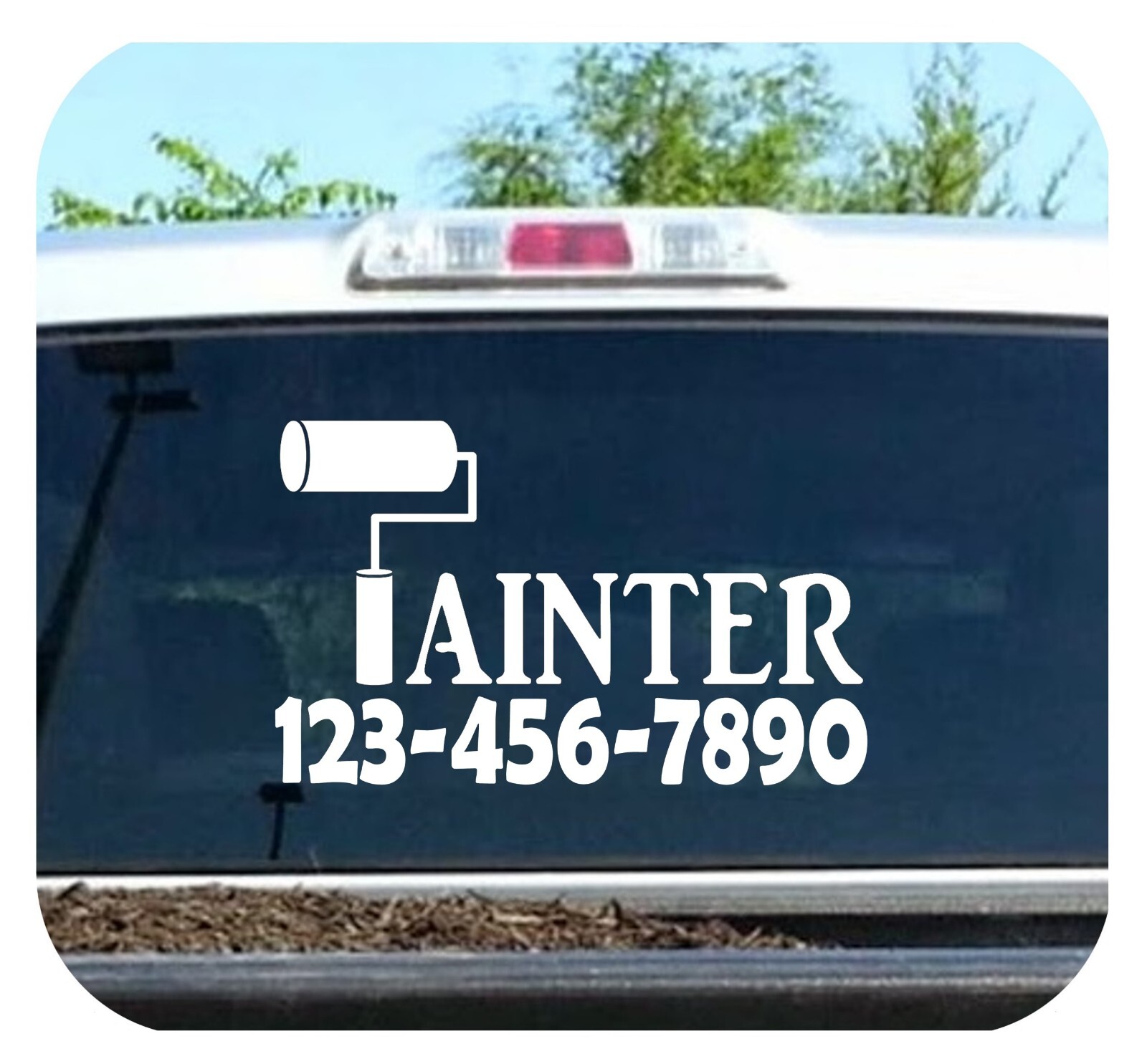 Painter Decal Sticker Paint Brush Roller Canvas Painting Laptop Art F1062-C