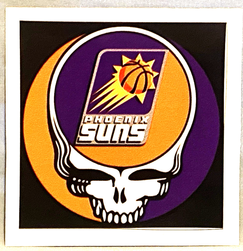 🌹⚡️Phoenix Suns Grateful Dead Stealie Sticker *NEW* Measures 3" x 3" ⚡️🌹