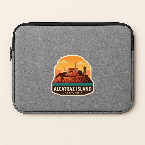 Alcatraz Island California Iron On Heat Transfer Vinyl HTV Die-Cut Symbolic