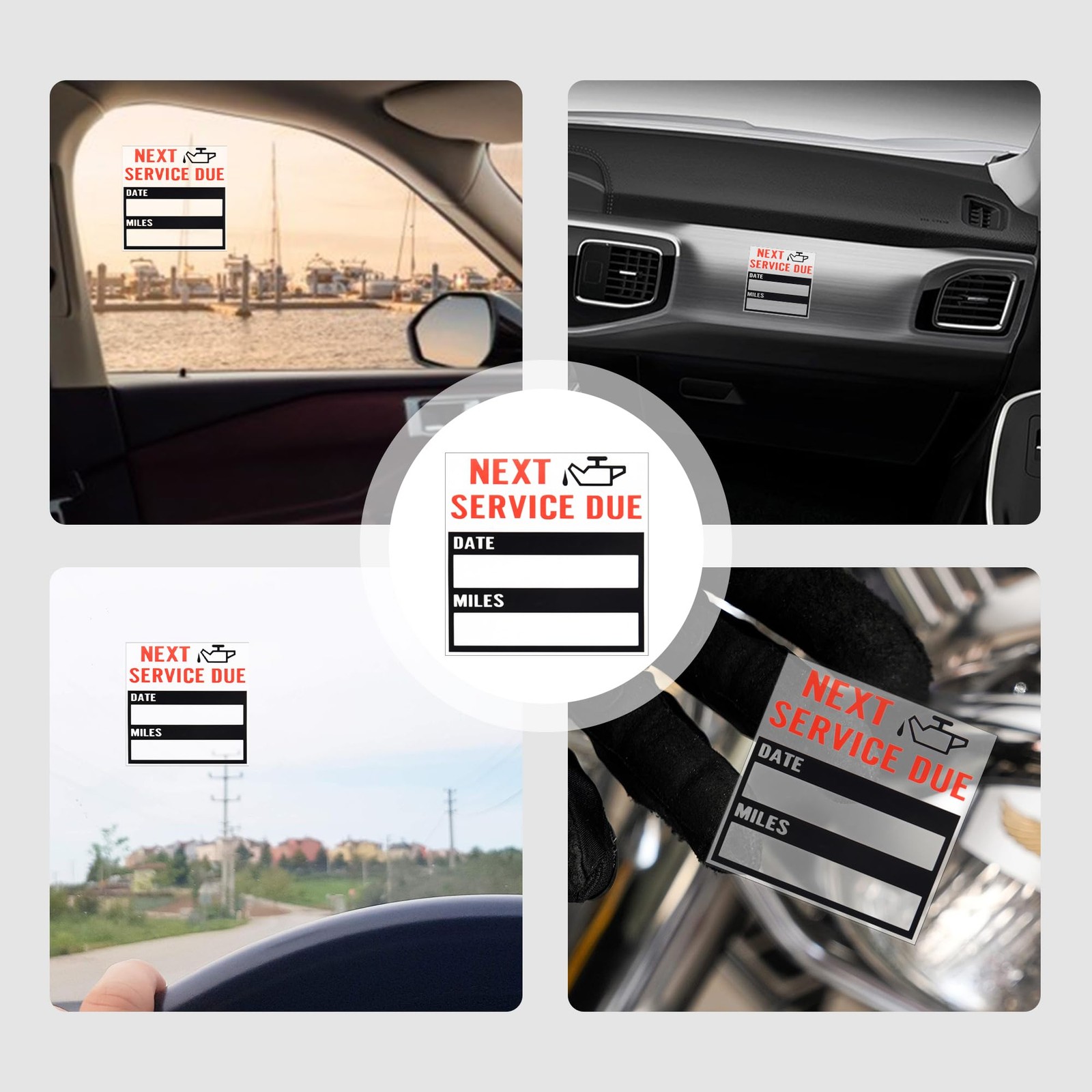 300PCS Car Oil Change Stickers for Windshield,Next Service Due Sticker,2"x2" …