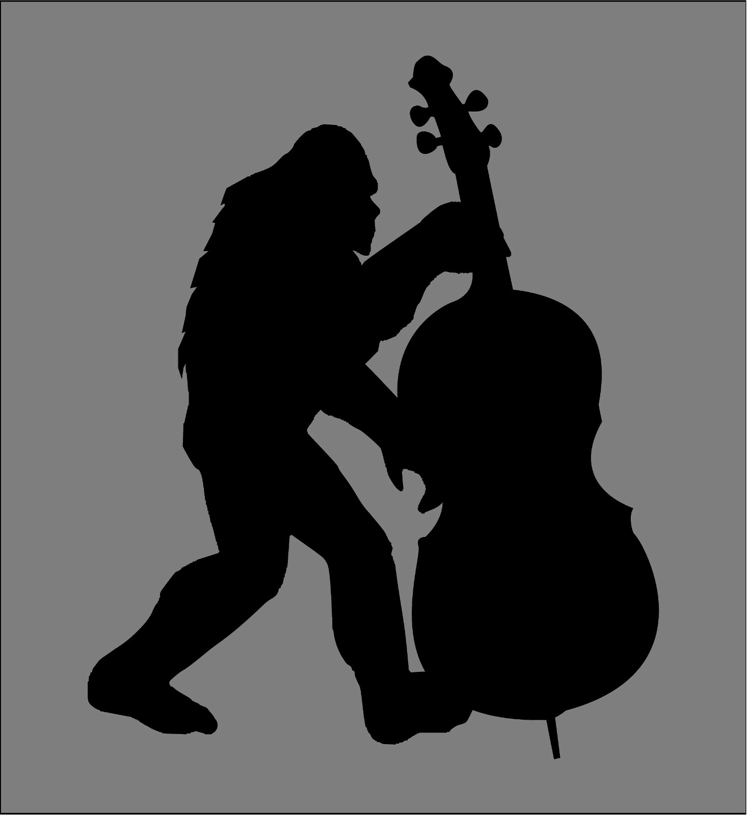Bigfoot Decal with Upright Bass Musicians Music Funny Vinyl Truck Sticker