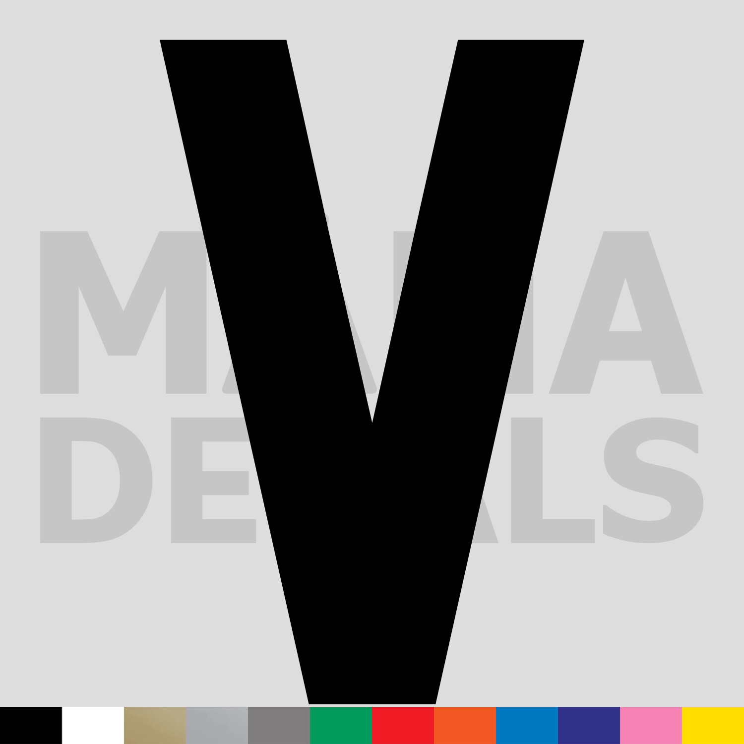 Jersey Letter V Vinyl Die Cut Decal Sticker – Sport Athlete Alphabet Text