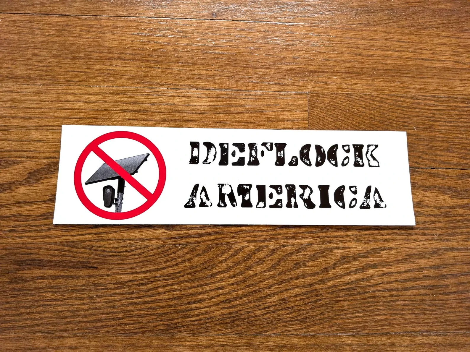 Deflock America Bumper Sticker / Magnet – Anti-Flock License Plate Camera Decal
