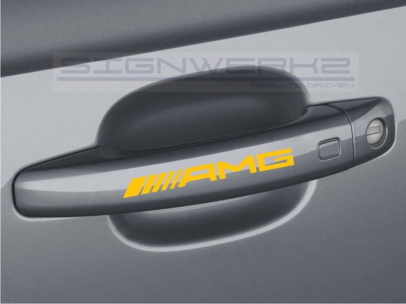 AMG Door Handle Decal Sticker logo Mercedes Benz – Set of 4