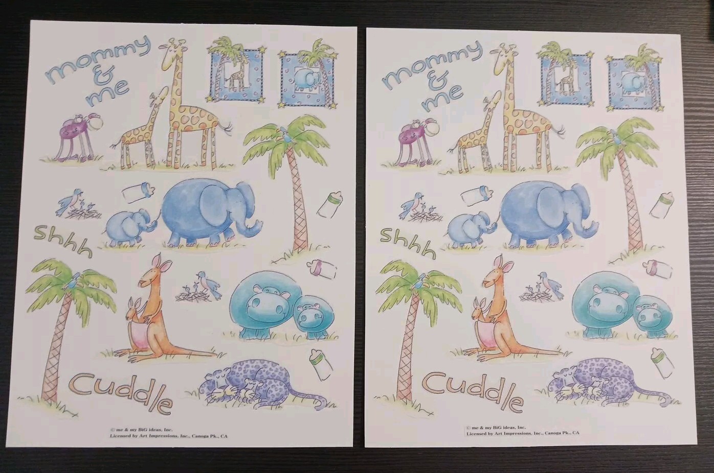Ideastix Me & My Big Ideas Baby Safari Peel and Stick Décor IS3530 VTG 2002