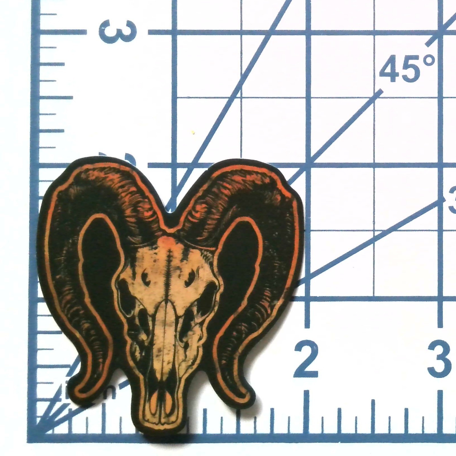 Ram Skull Sticker Vinyl Die Cut Horns Gothic Decal Journal Scrapbook Art
