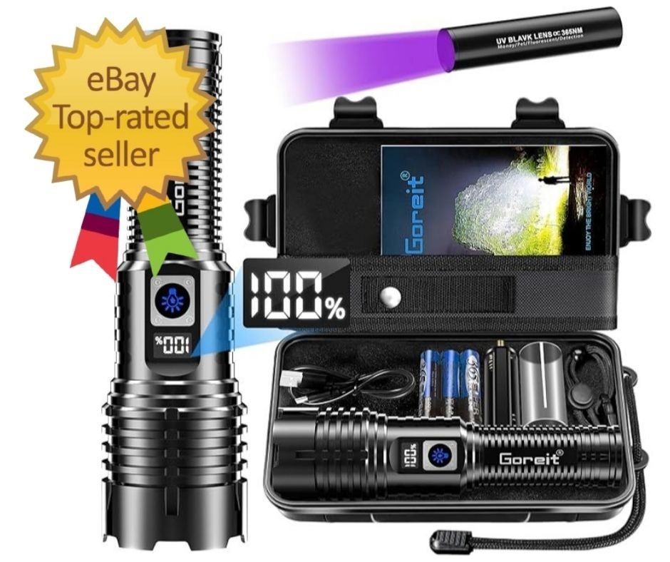Flashlights High Lumens Rechargeable, 980000 Lumens XHM77.2 LED Flashlight Su…