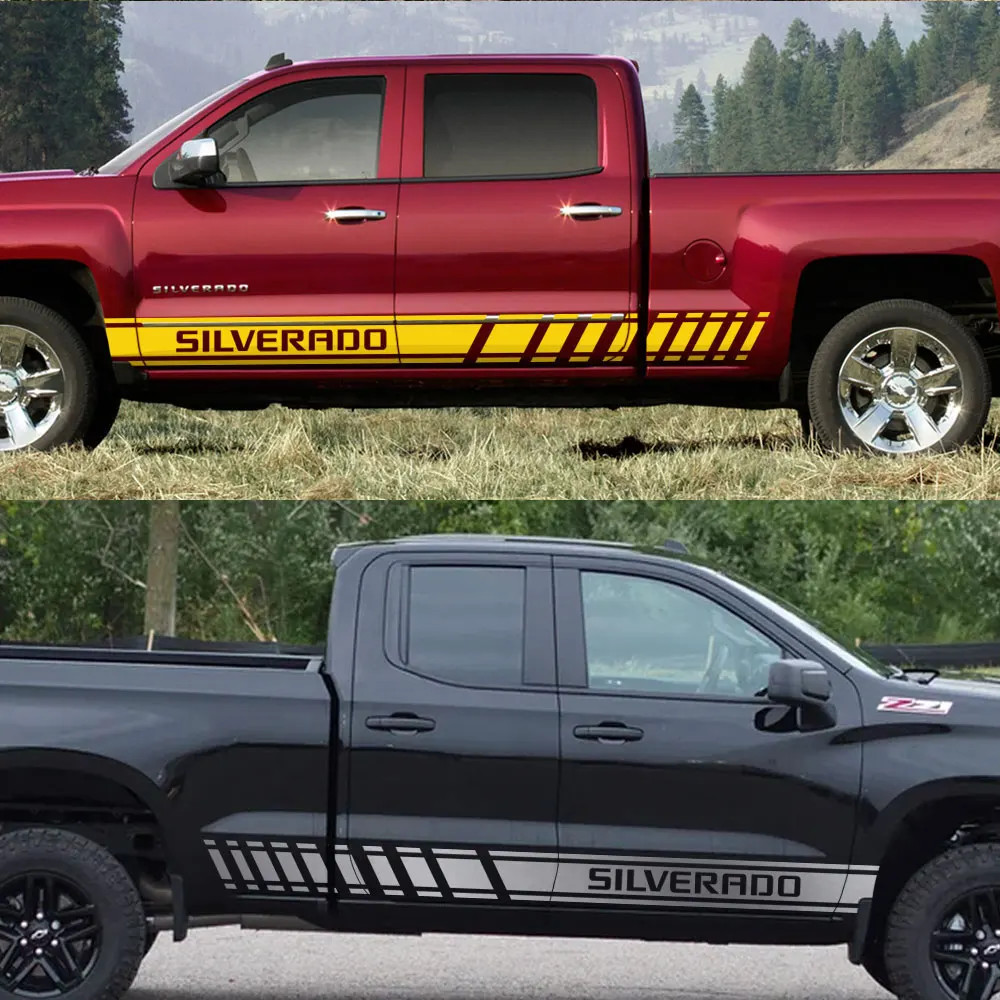 Aftermarket Door Side Stripe Decal for Chevrolet Silverado 1500 LT / LTZ / WT /
