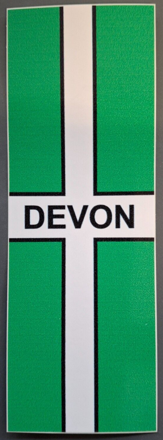 Devon County Flag Number Plate Sticker – External Car Window Bumper Sticker