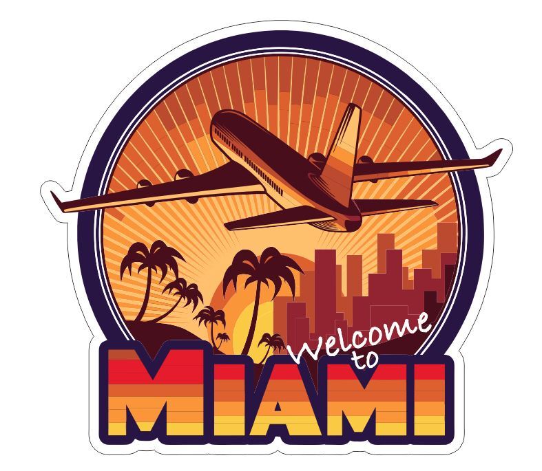 Miami Florida Sticker Stickers A108