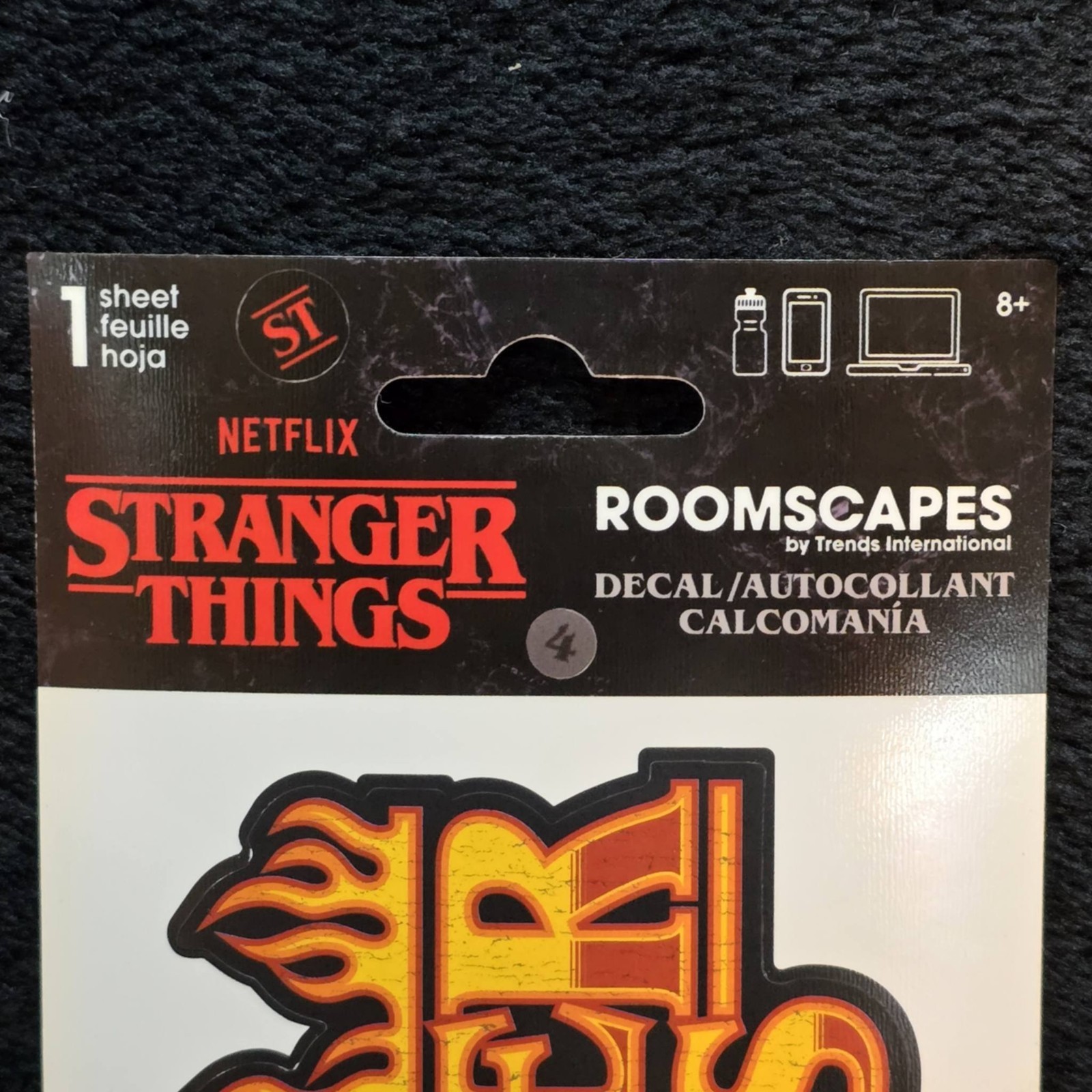 Stranger Things Roomscapes Decal Sticker Trends International Netflix Flame Logo