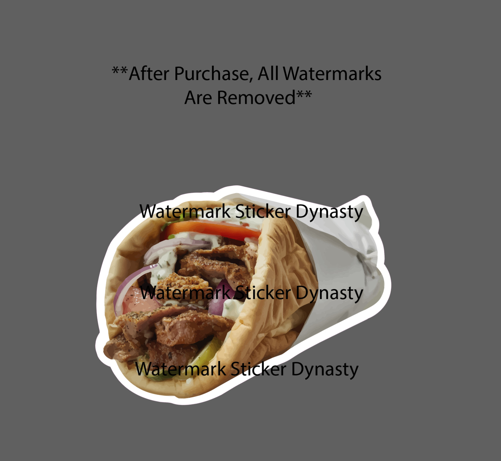 Gyro Sticker Waterproof Decal Greek Food Cuisine Greece Gift NEW