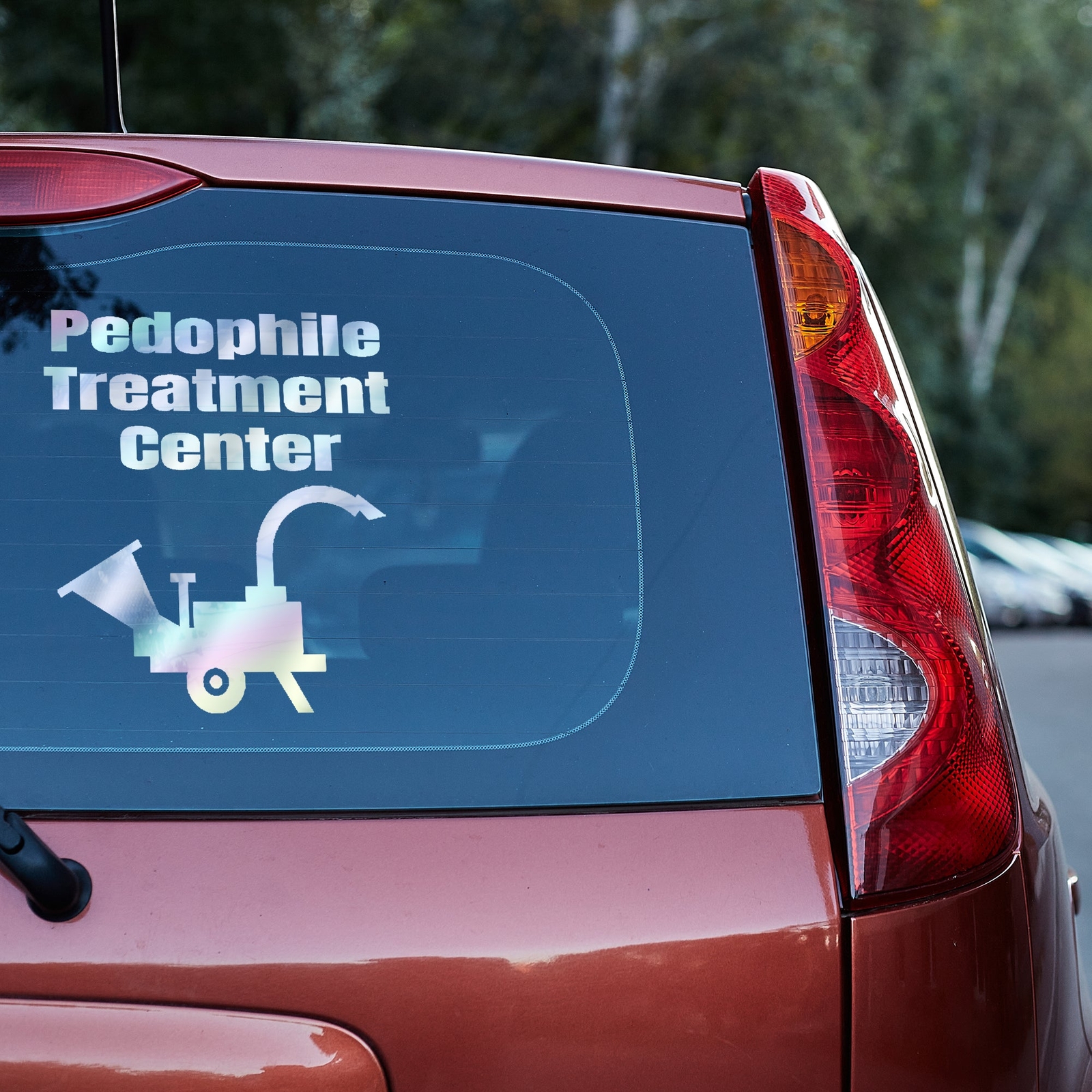 Pedophile Treatment Center vinyl decal