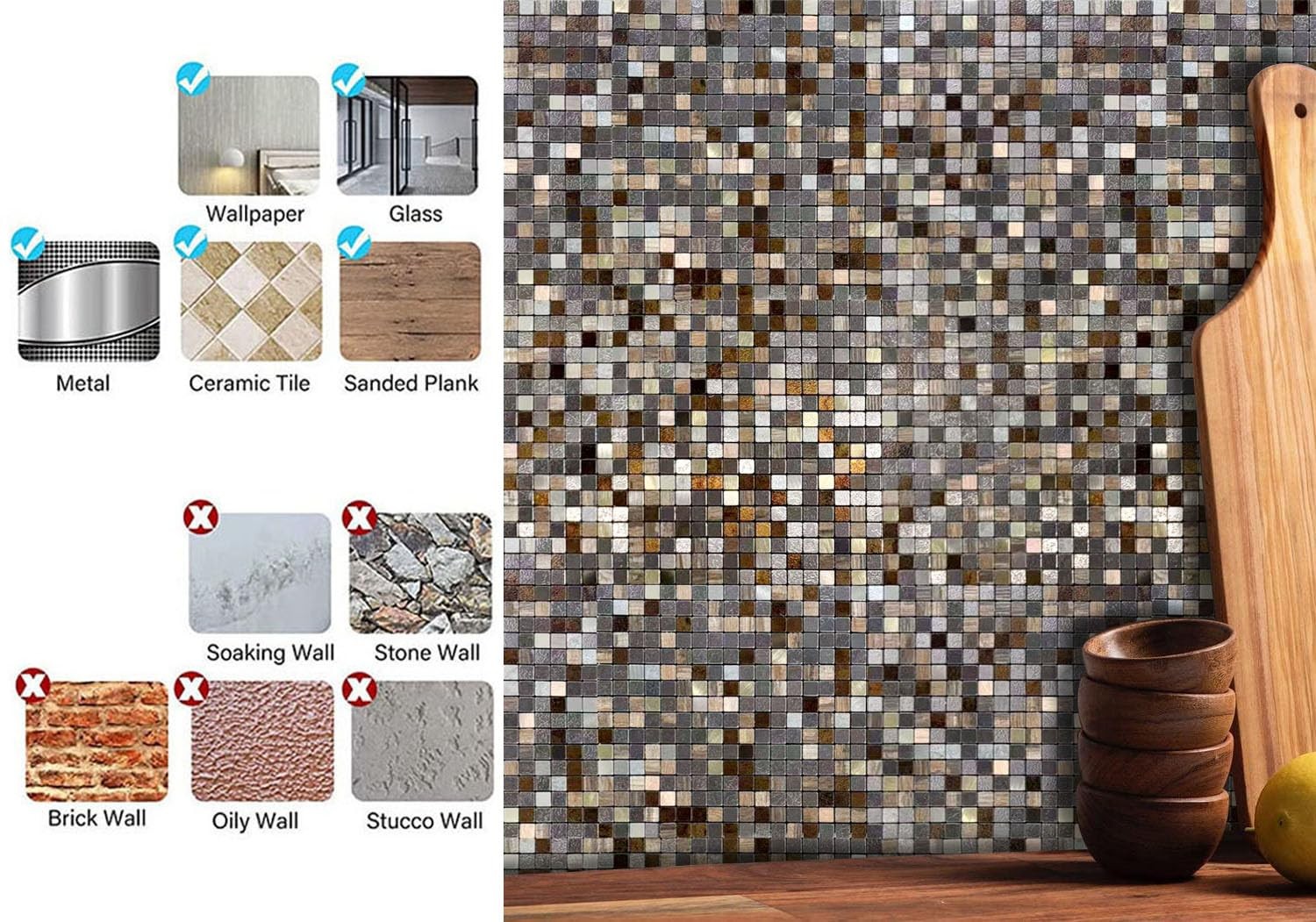 Peel and Stick Metal Backsplash Tile Stick on Kitchen 3D Wall Decor Aluminum …