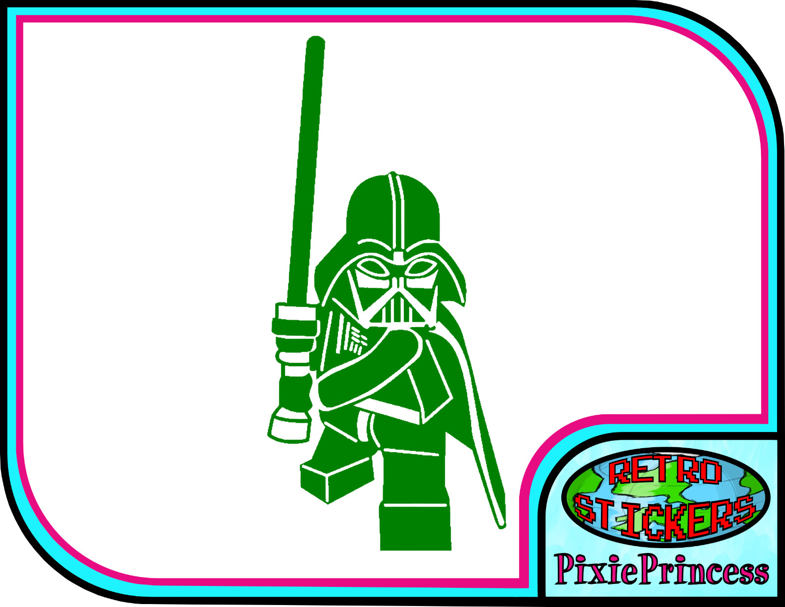 Star Wars Lego Darth Vader C Vinyl Sticker Car Bike Truck Window Wall Art Movie