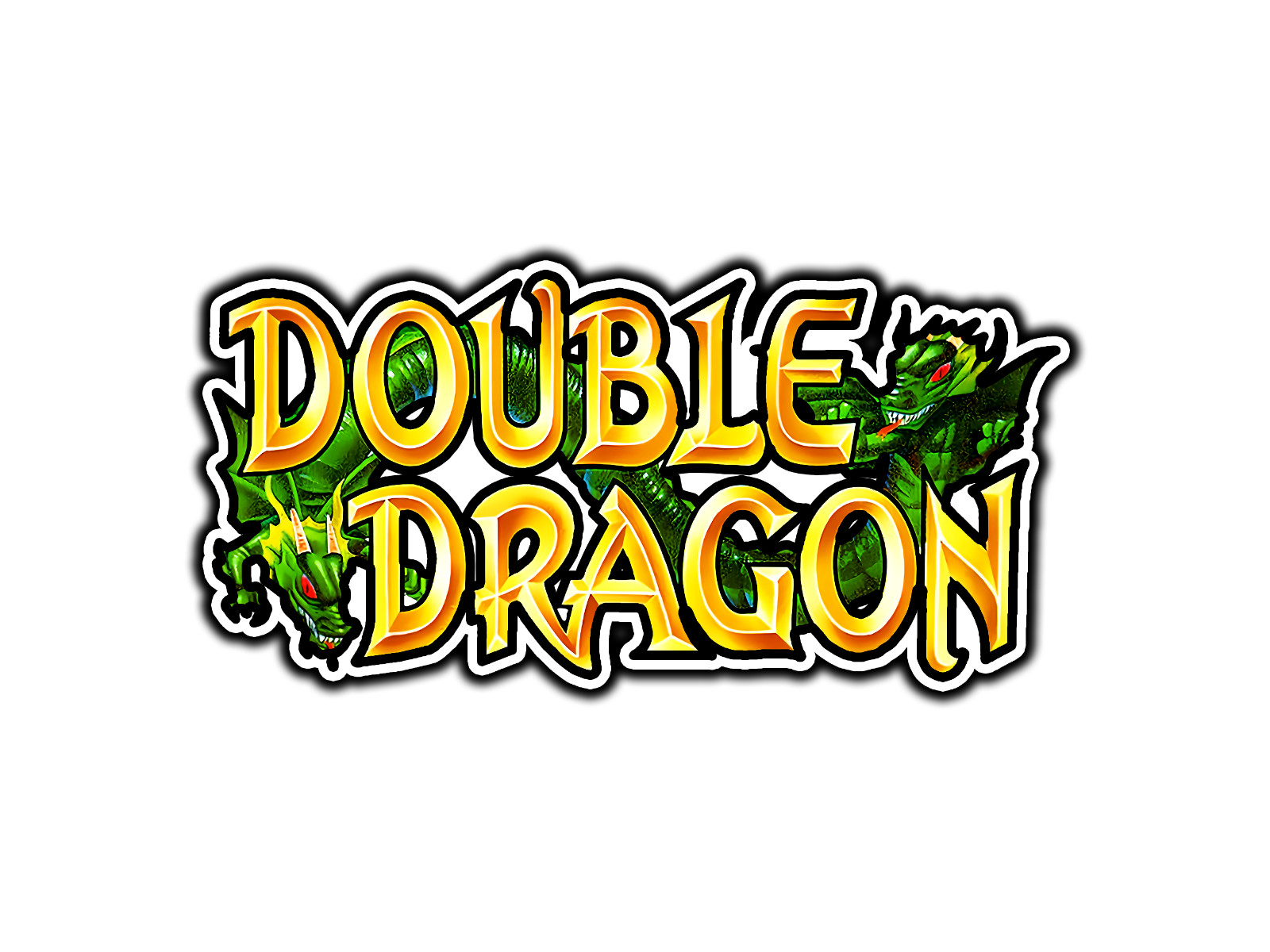 Double Dragon Arcade Logo Waterproof Vinyl Sticker Decal Die-Cut