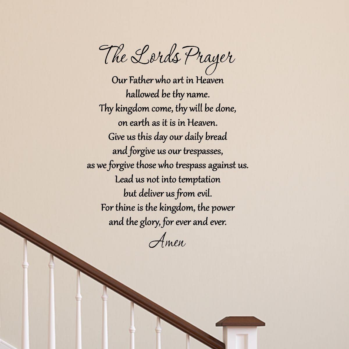 The Lord's Prayer Bible Wall Decal Our Father Vinyl Wall Art Scripture Quote Fai