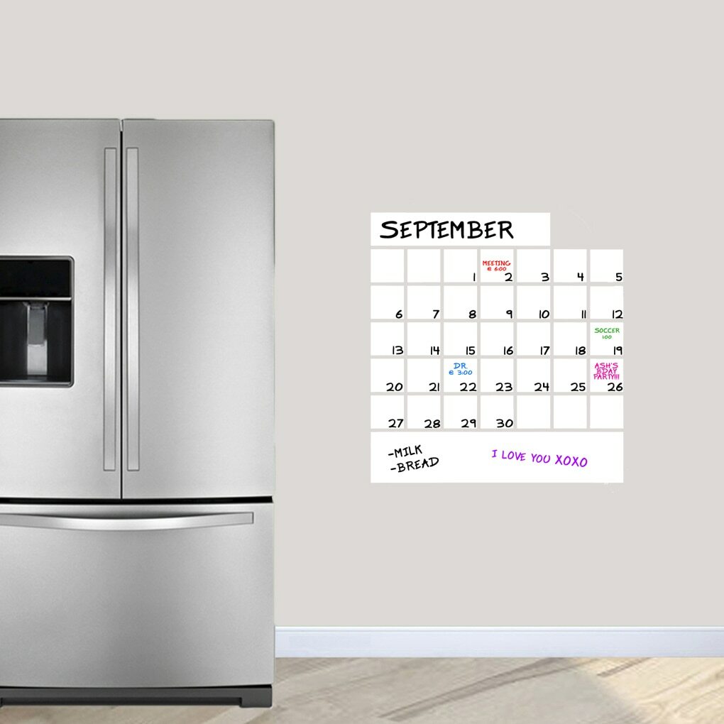Dry Erase Calendar Wall Decal – Calendar, Organizing, Kitchen, Office