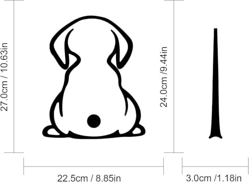 Reflective White Dog Tail Wiper Decal, Funny Moving Animal Design for Car Rear