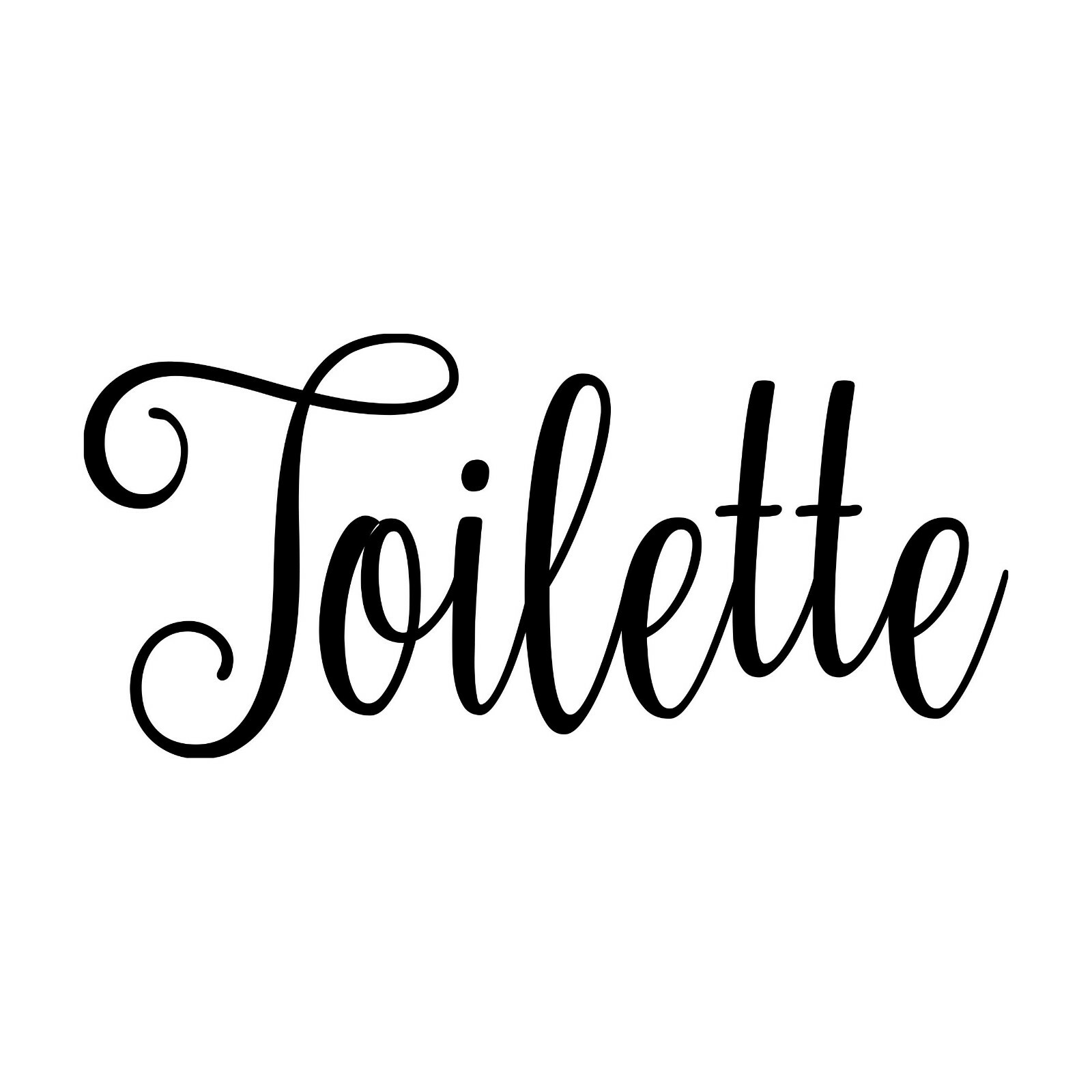 TOILETTE Vinyl Sticker – Bathroom Door Sign Restroom Toilet – Die Cut Decal