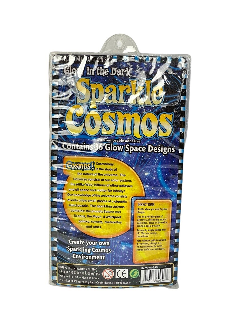 Vintage 1999 NOS Illuminations Glow In The Dark Sparkle Cosmos Wall Art NEW